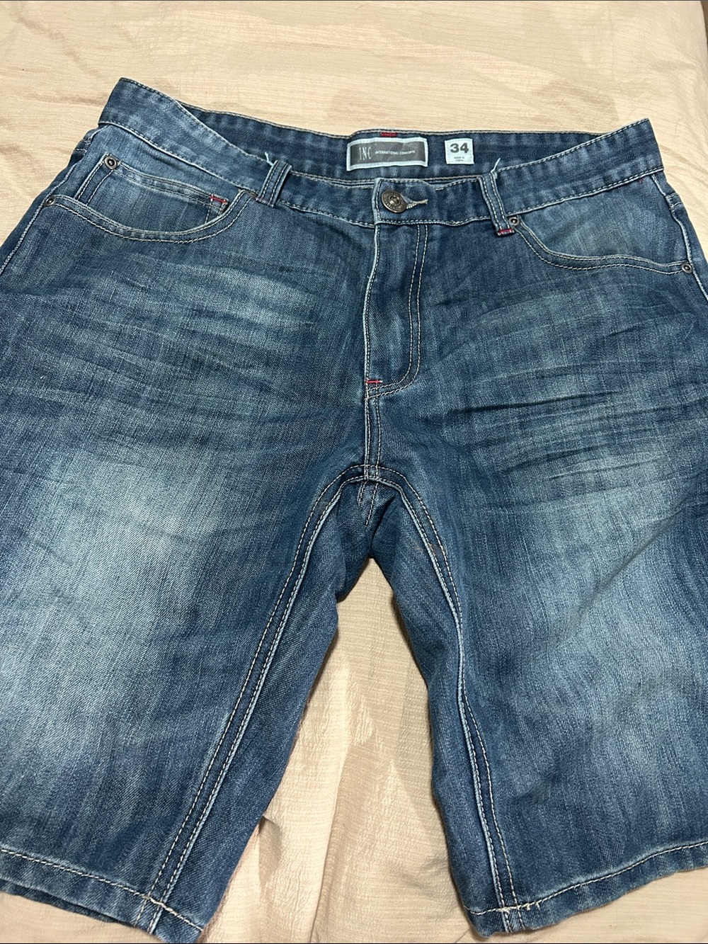INC International Concepts Men's Blue Denim Jeans Shorts - Size 34